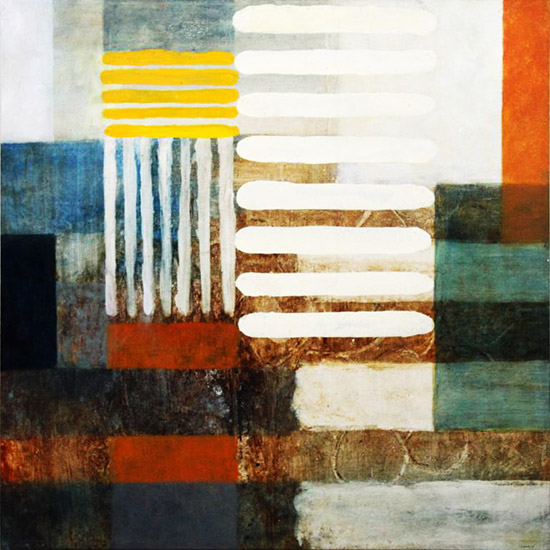 Abstract Art Painting "Stripes" by C. Guitart